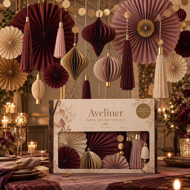 Aveliner™ Ivory Harmony Paper Decoration Set