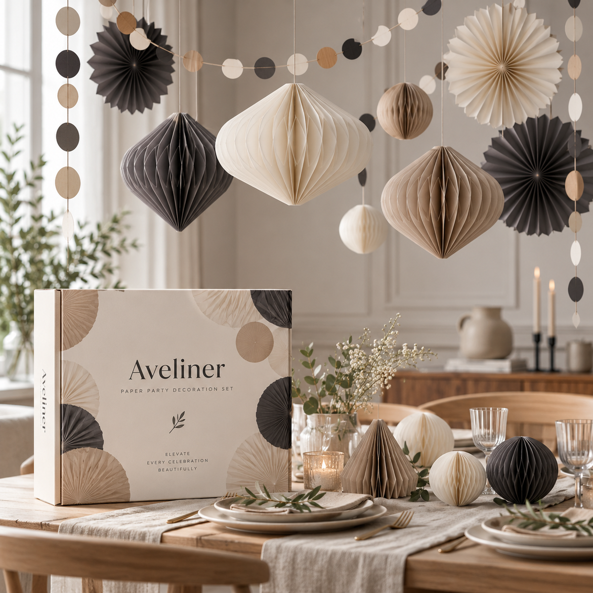 Aveliner™ Lavender Dream Paper Decoration Set Usage Scenario