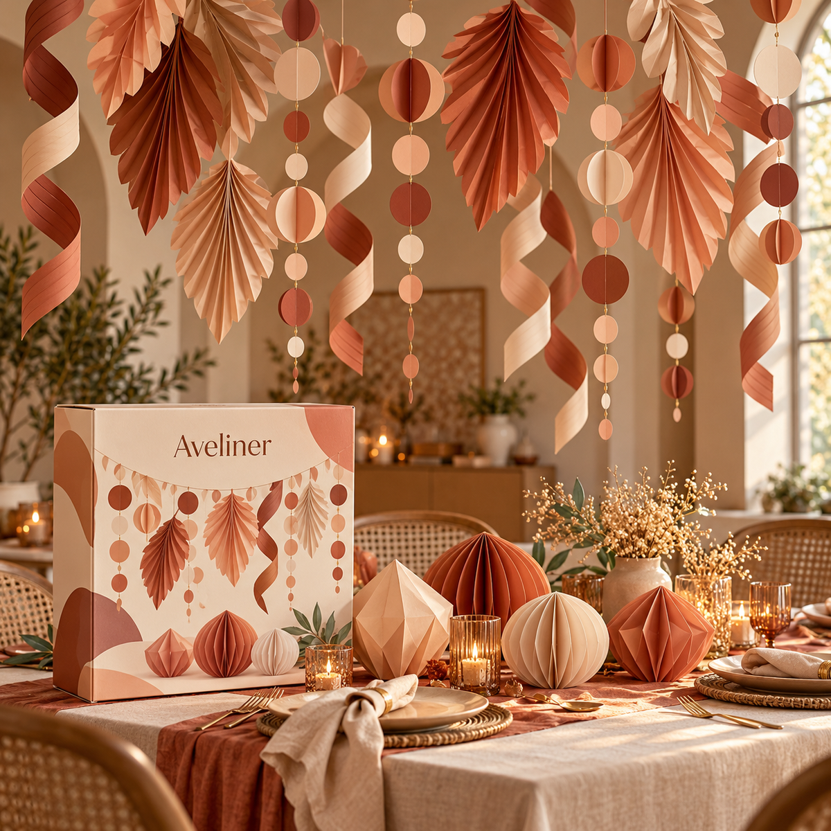 Aveliner™ Heritage Floral Paper Decor Set