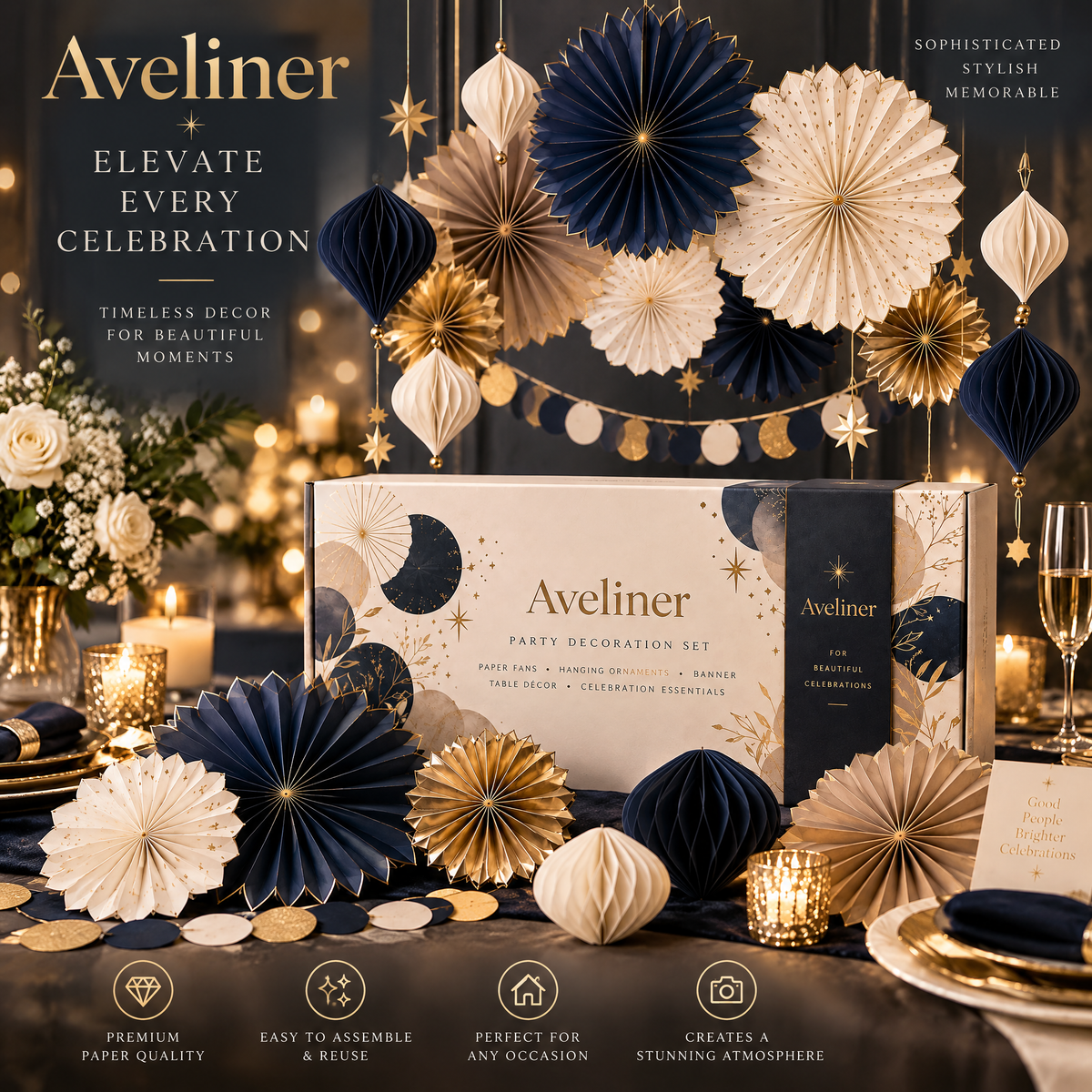 Aveliner™ Golden Night Premium Paper Set