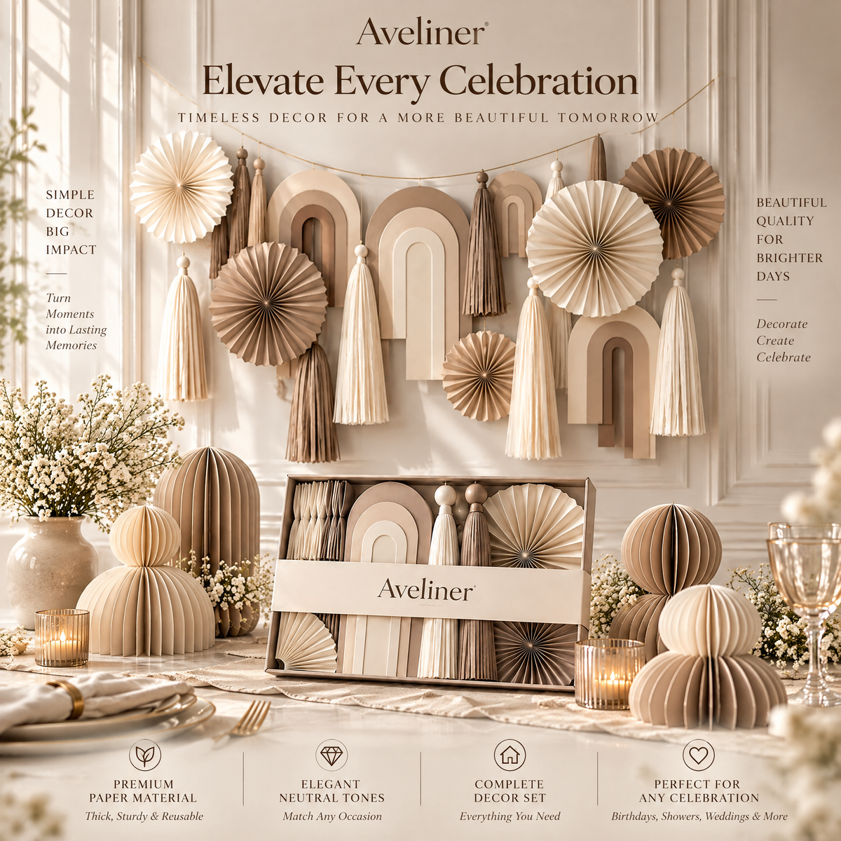 Aveliner™ Warm Earth Arch Decoration Set